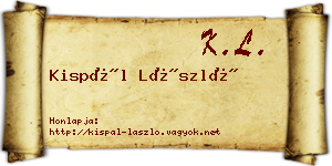 Kispál László névjegykártya