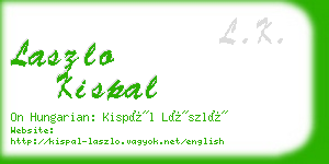laszlo kispal business card